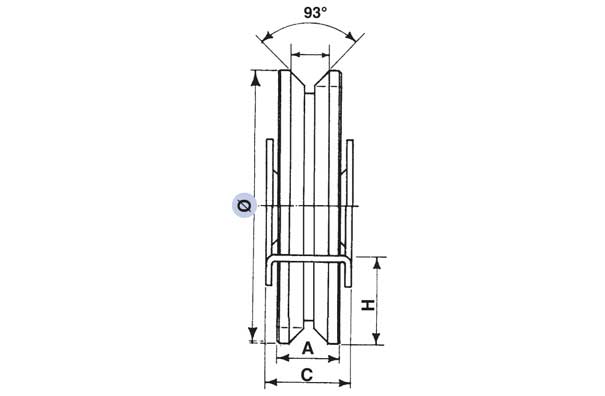 wheels for sliding gates with internal support