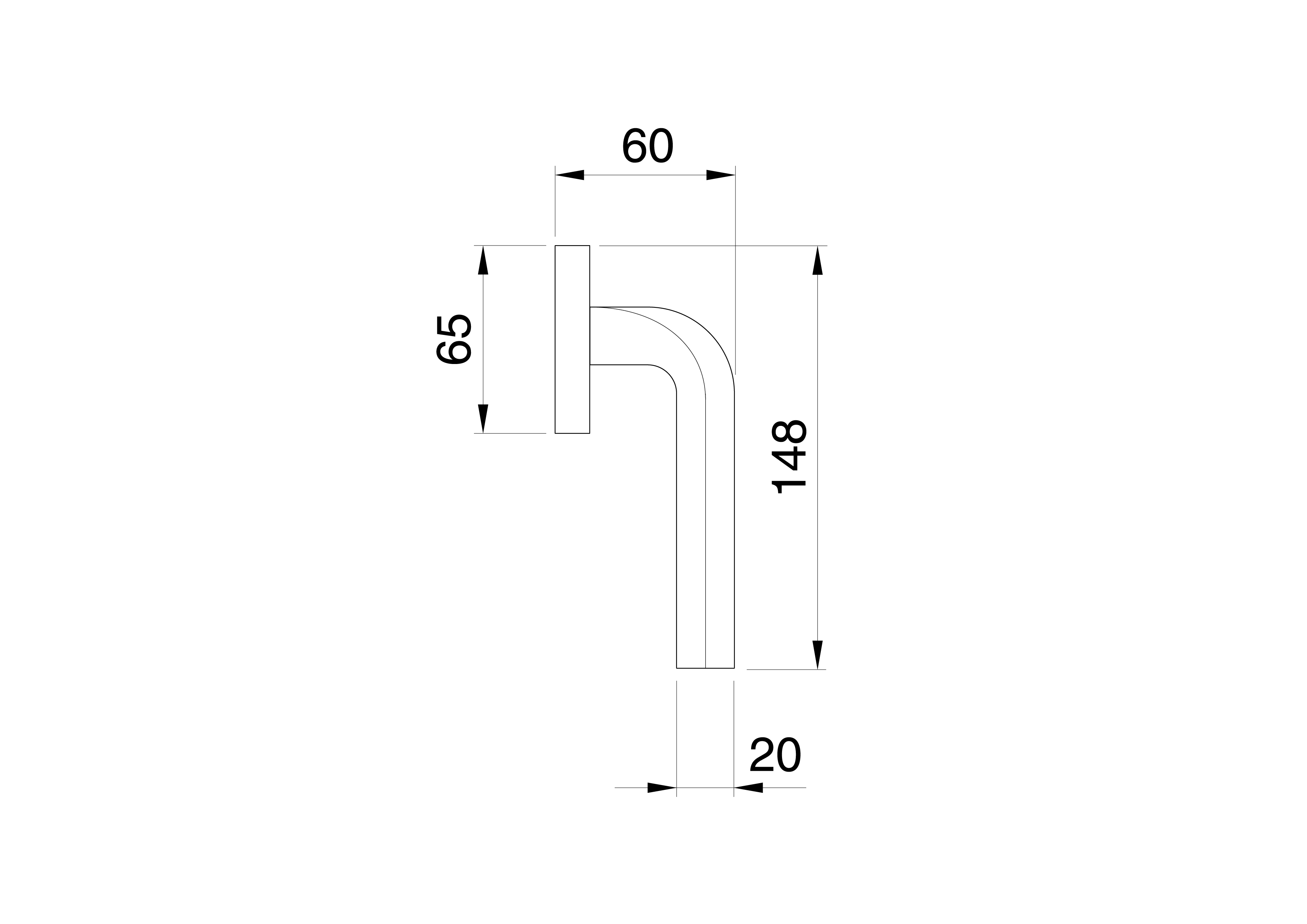 Manital Trendy Window handle dimensional card dk