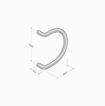 3CC.318.0030 309 pba colored nylon handle measures