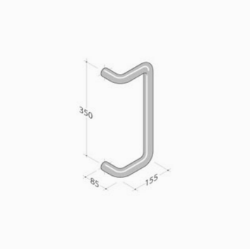 PVD-207 Pull handle in stainless steel PVD treatment 