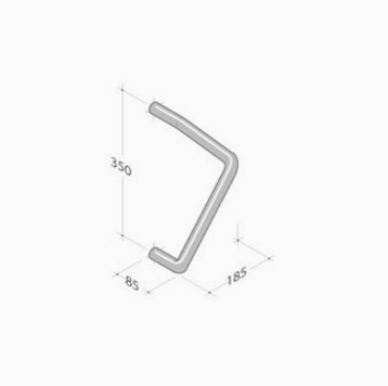 PVD-251 Pull handle in stainless steel PVD treatment 