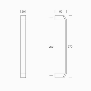 0IT.152.0025 pba Pull handle in stainless steel 316L