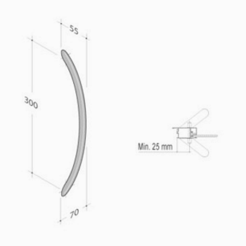 200.051 pba Stainless Steel AISI 316L Handle