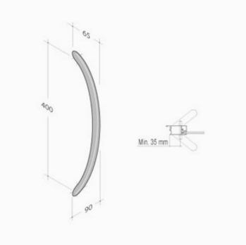 200.051 pba Stainless Steel AISI 316L Handle