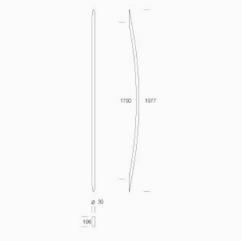 2CC.063.0170 pba Pull Handle in Stainless Steel AISI 316L