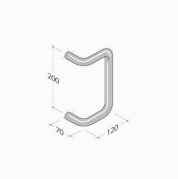 259 pba Pull Handle in Stainless Steel AISI 316L