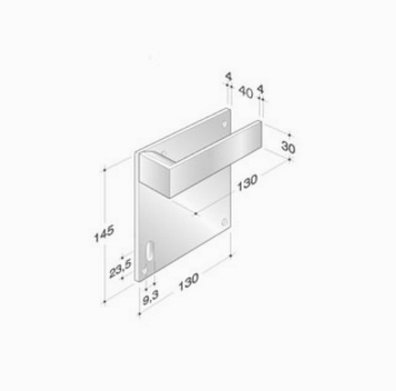 Pair of handles pba 2001.IT.PLA in stainless steel AISI 316L