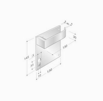 pba 2001.B.PLA Pair of Handles in Stainless Steel AISI 316L