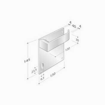 pba 2001.B.PLA Pair of Handles in Stainless Steel AISI 316L
