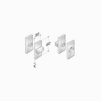 pba 2001.IT.CH Coppia di Chiusini in Acciaio Inox AISI 316L