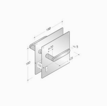 pba 2020/2001 Pair of Handles in Stainless Steel AISI 316L