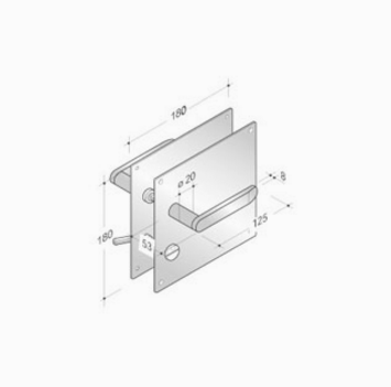 pba 2020/2001 Pair of Handles in Stainless Steel AISI 316L
