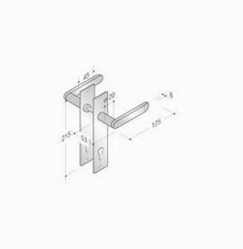 pba 2020/2001 Pair of Handles in Stainless Steel AISI 316L