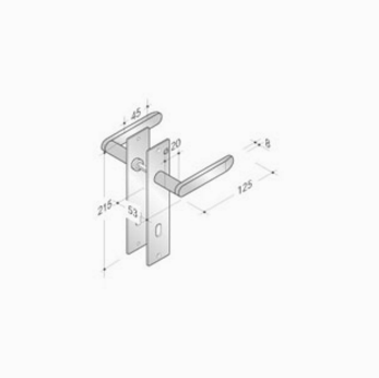 pba 2020/2001 Pair of Handles in Stainless Steel AISI 316L