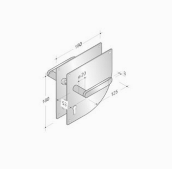 pba 2020/2001 Pair of Handles in Stainless Steel AISI 316L