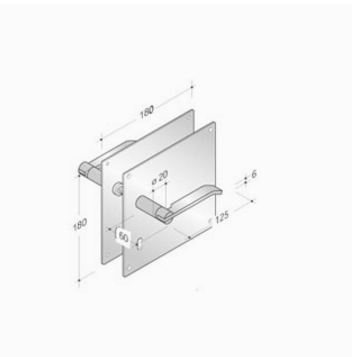 pba 2022/2001 Pair of Handles in Stainless Steel AISI 316L