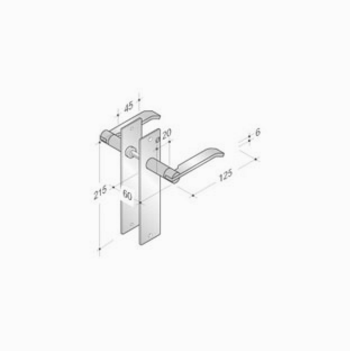 pba 2022/2001 Pair of Handles in Stainless Steel AISI 316L