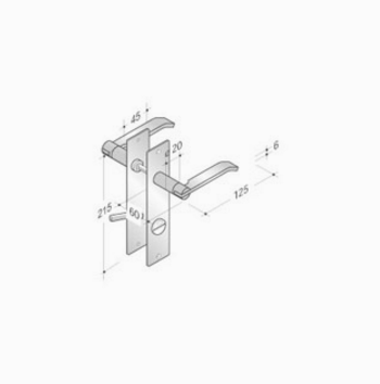 pba 2022/2001 Pair of Handles in Stainless Steel AISI 316L
