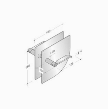 pba 2022/2001 Pair of Handles in Stainless Steel AISI 316L
