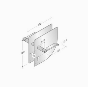 pba 2022/2001 Pair of Handles in Stainless Steel AISI 316L