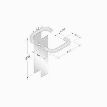 pba 2029/2001 Pair of Handles in Stainless Steel AISI 316L