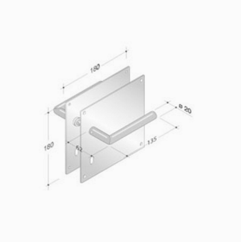pba 2030/2001 Pair of Handles in Stainless Steel AISI 316L