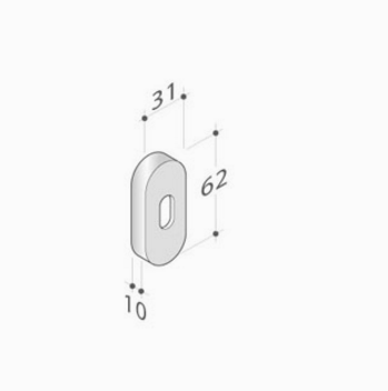 pba 28TU Pair of Escutcheons Nozzles in Stainless Steel AISI 316L