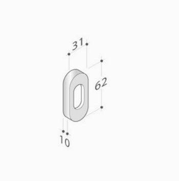 pba 28TU Pair of Escutcheons Nozzles in Stainless Steel AISI 316L