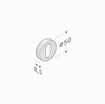 pba 28TU Pair of Escutcheons Nozzles in Stainless Steel AISI 316L