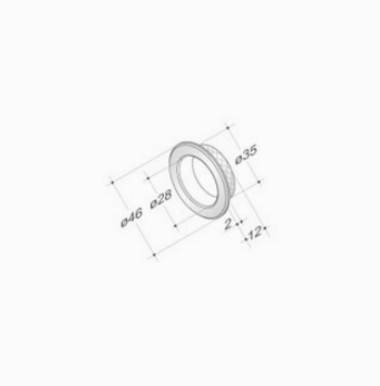 pba 2301 Handle in Stainless Steel AISI 316L for Sliding Door
