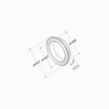 pba 2301 Handle in Stainless Steel AISI 316L for Sliding Door