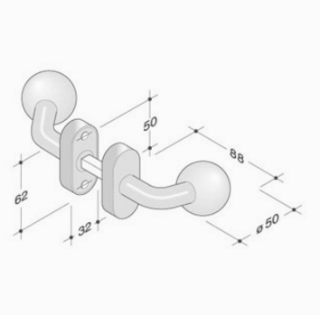 pba 2090 AISI 316L Stainless Steel Knob