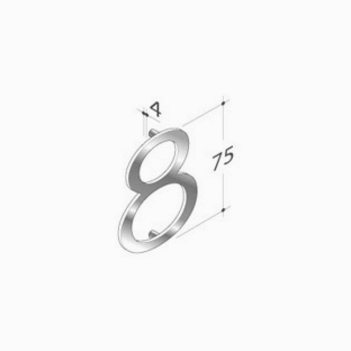 Segnaletica Numeri e Lettere pba in Acciaio Inox AISI 316L