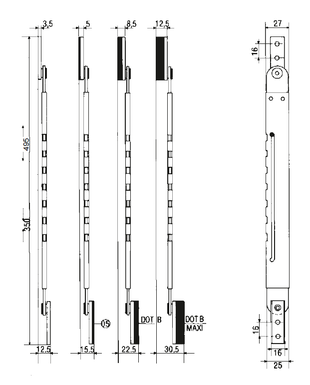 Opening Limiter Arm for Windows pba P70-AS2