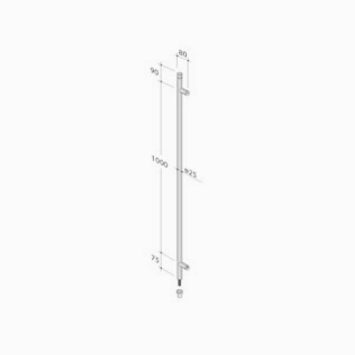 pba 200CV Pull Handle with Lock in Stainless Steel AISI 316L