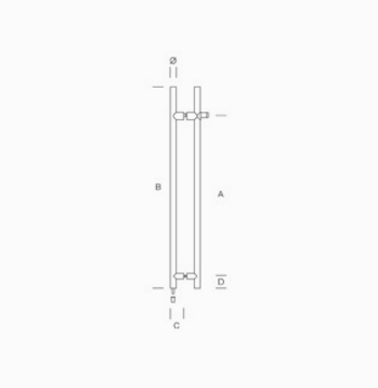 pba KLD-Y Handle in stainless steel AISI 316L with lock Incorporated