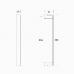 0IT.151.0025 pba Pull handle in stainless steel 316L