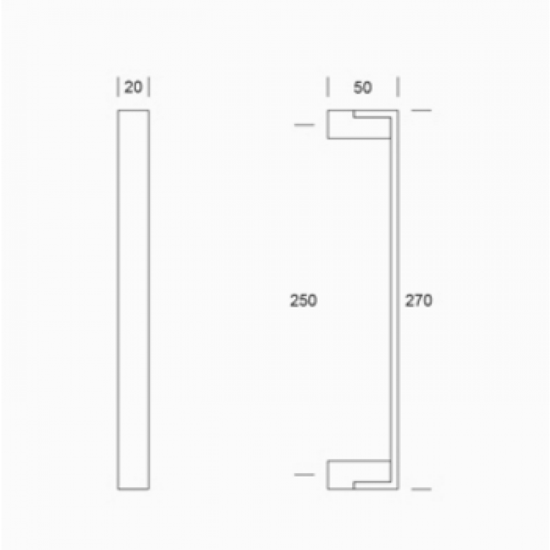 0IT.151.0025 pba Pull handle in stainless steel 316L