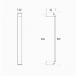 0IT.152.0025 pba Pull handle in stainless steel 316L