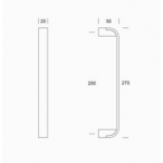 0IT.153.0025 pba Pull handle in stainless steel 316L