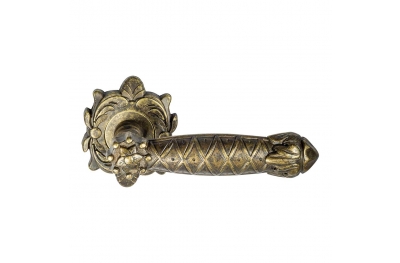 1095-1 Cryslal Class Door Handle on Rose Frosio Bortolo to Furnish Historical Building