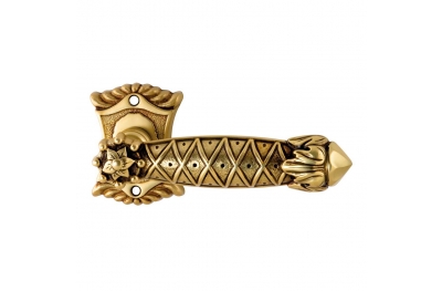 1085-9 Narooma Class Door Handle on Rose Frosio Bortolo Artistic With Sea Wave Shape