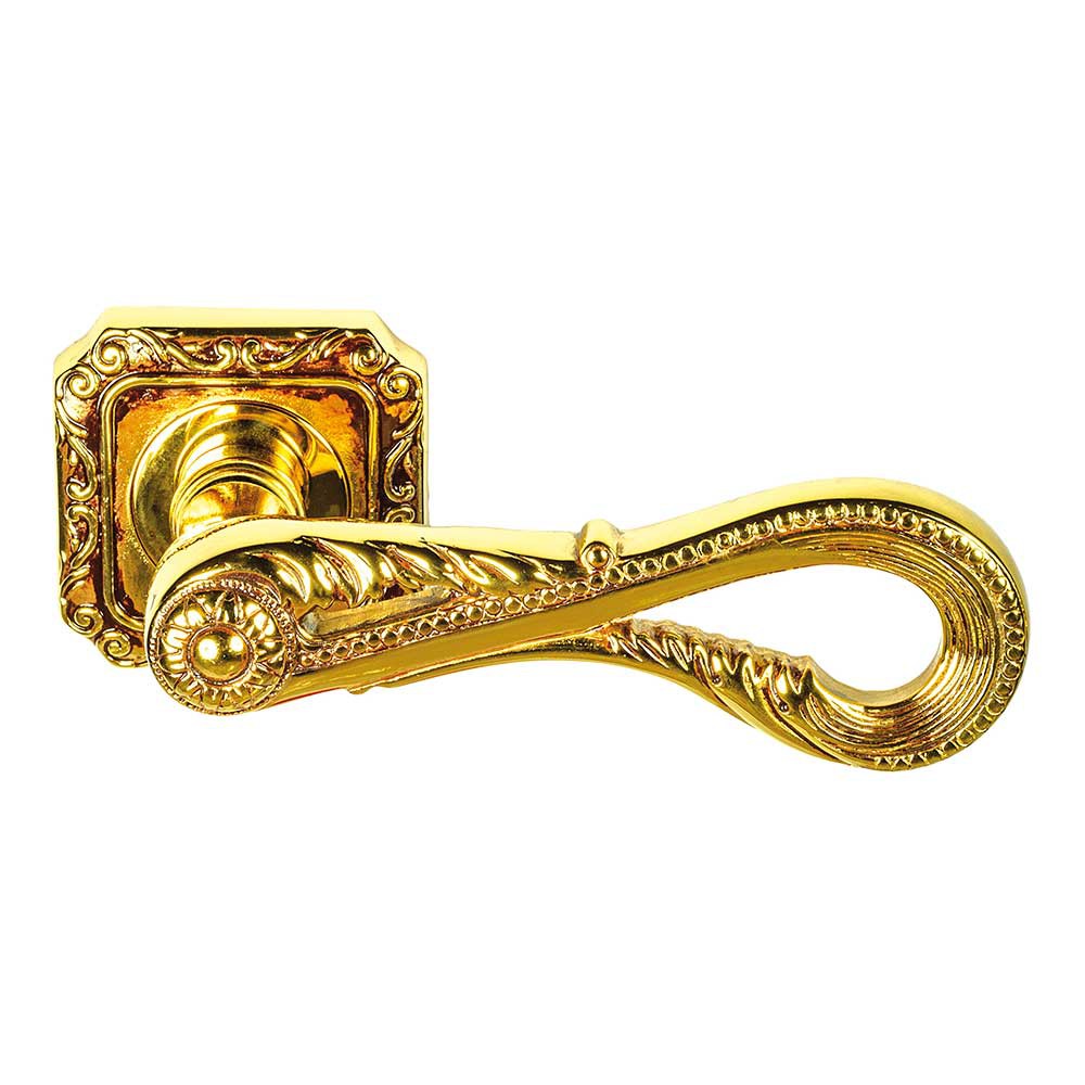 1125-9 Aquamarine Class Door Handle on Rose Frosio Bortolo Style Tibetan Art