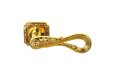 1125-9 Aquamarine Class Door Handle on Rose Frosio Bortolo Style Tibetan Art