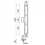 14 Rounded CiFALL T Shape Hinge Neck 90° Rounded Hardware For Shutters