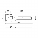 16LL Rounded CiFALL Hatch Hinge Rounded Aluminium Hardware For Shutters