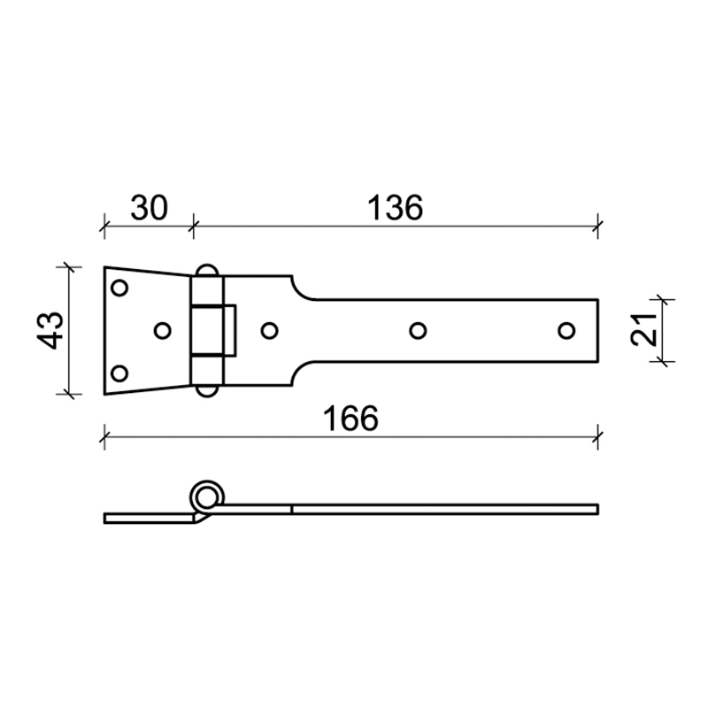 16LL CiFALL Hatch Hinge Hardware For Shutters