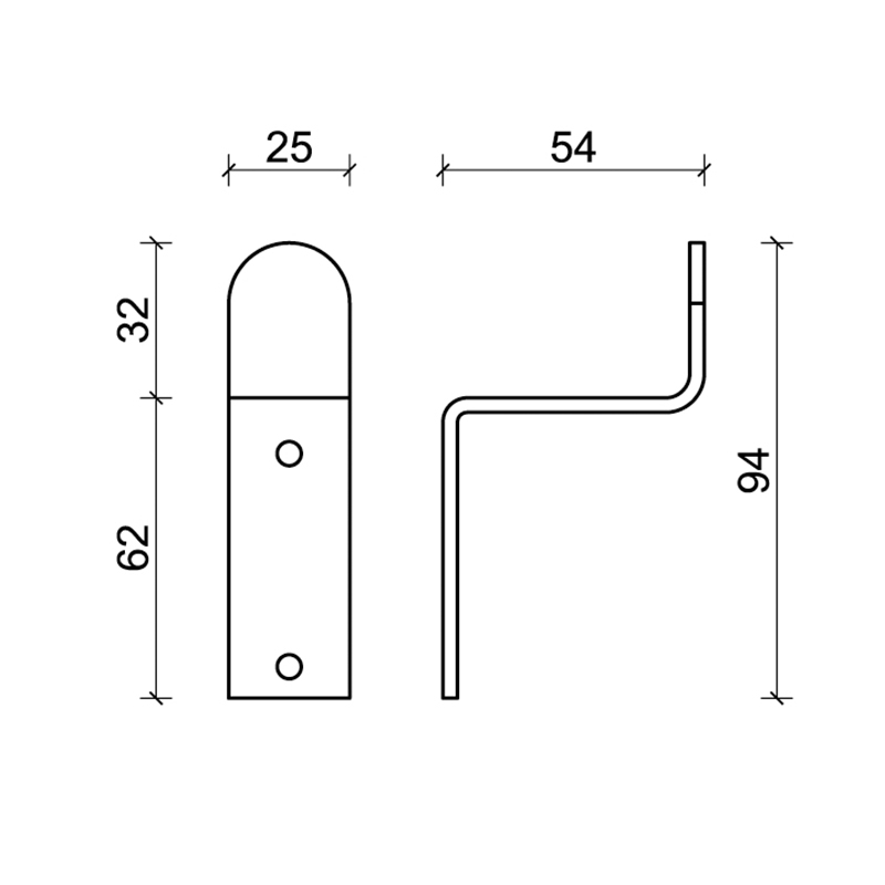 19 CiFALL Z Shaped Closing Limiter Iron Aluminium Hardware For Shutters