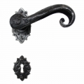 2002 Artistic Wrought Iron Door Lever Handle on Rose Lorenz Ferart