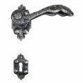 2011 Renaissance Wrought Iron Door Lever Handle on Rose Lorenz Ferart